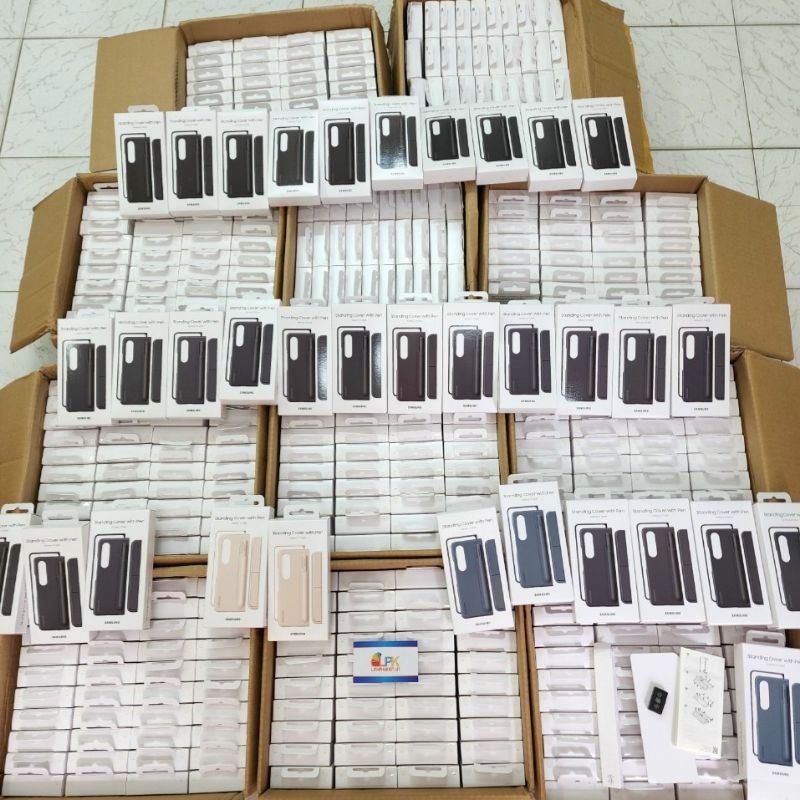 Ốp kèm bút SPen Samsung Galaxy Z Fold 4 có chân dựng ( Standing Cover With Pen ) - Hàng chính hãng