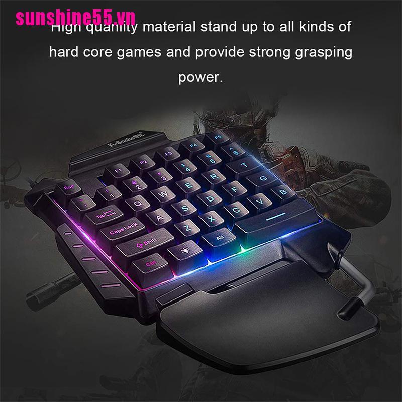 Bàn PhíM Cơ Gaming sunshine55 Một Tay CầM, Có ĐèN NềN RGB