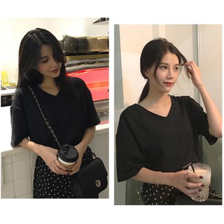 Áo thun tay ngắn cổ tim basic [ATH02]