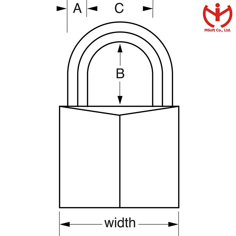 [Q5.HCM] Khóa Master Lock 1165 D thân đồng rộng 60mm dầy XXL càng chống cắt - MSOFT