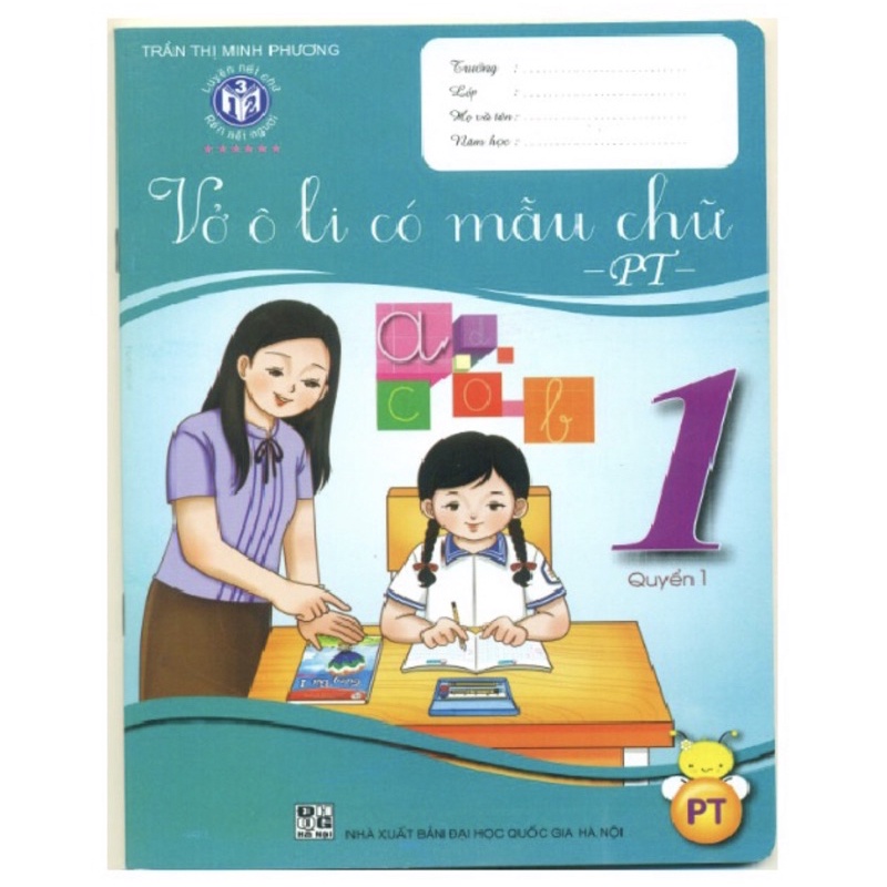 Sách - Vở ô li có mẫu chữ lớp 1 - Phát triển (kèm bọc sách)