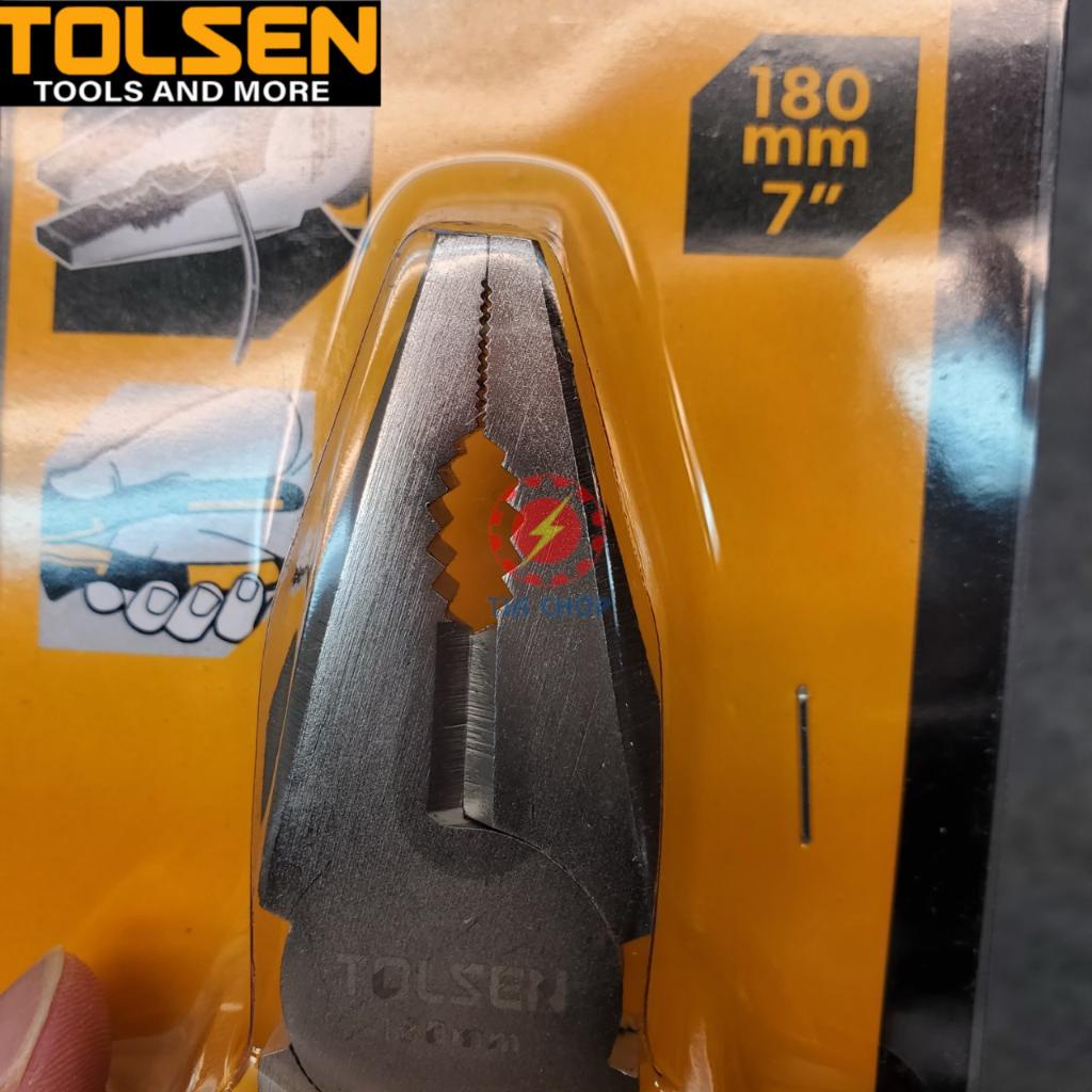 Kìm răng điện đa năng TOLSEN mũi vuông 7” 10001, 8” 10002