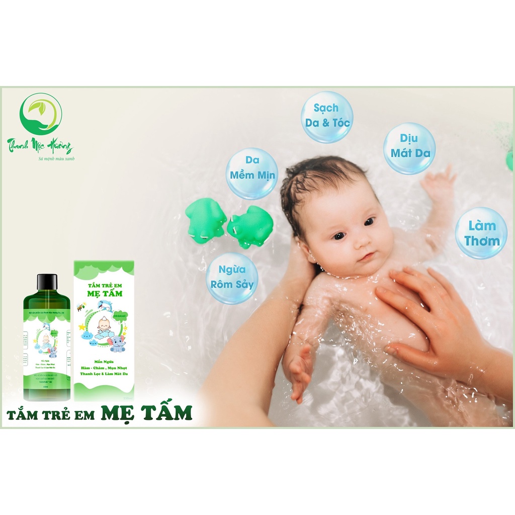 Sữa tắm em bé Thanh Mộc Hương, dịu nhẹ, ngăn ngừa rôm sảy, mịn da 320ML[CHÍNH HÃNG]