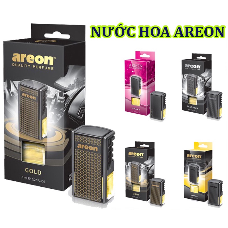 Nước Hoa AREON, Nước Hoa Ô Tô Kẹp Cửa Gió Khử Mùi Xe Hơi Mát Dịu