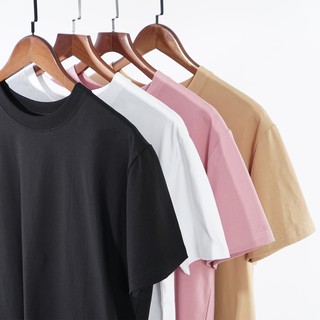 Áo thun nam cổ tròn HEAVY BASIC phông trơn ngắn tay form regular fit AT02