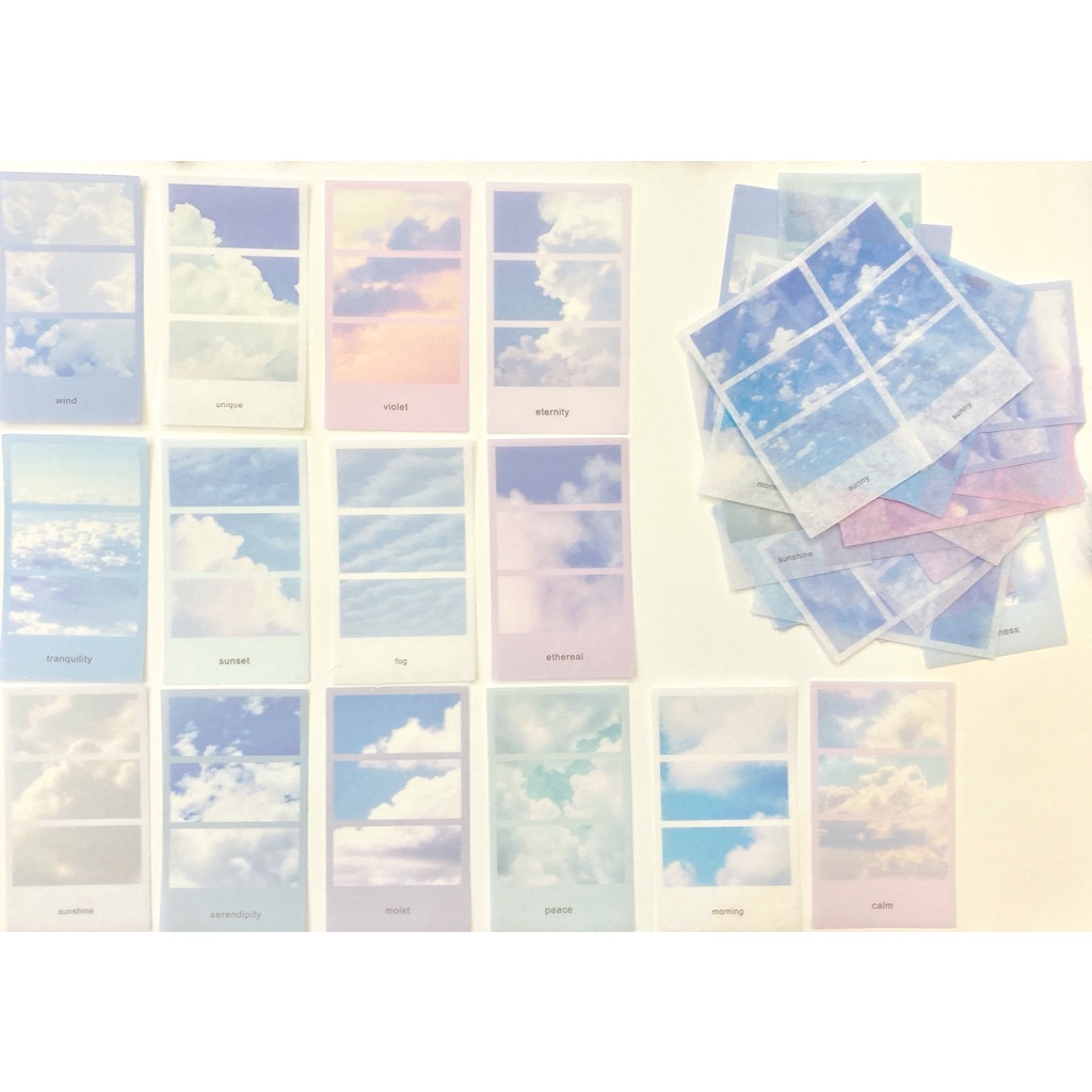 ⚡ Nhãn dán trang trí Pastel - Set 05 Pcs Mẫu ngẫu nhiên theo phân loại