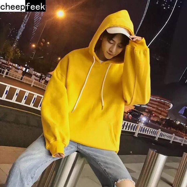 Áo Hoodie Basic Tay Dài Túi Bụng Kèm Video