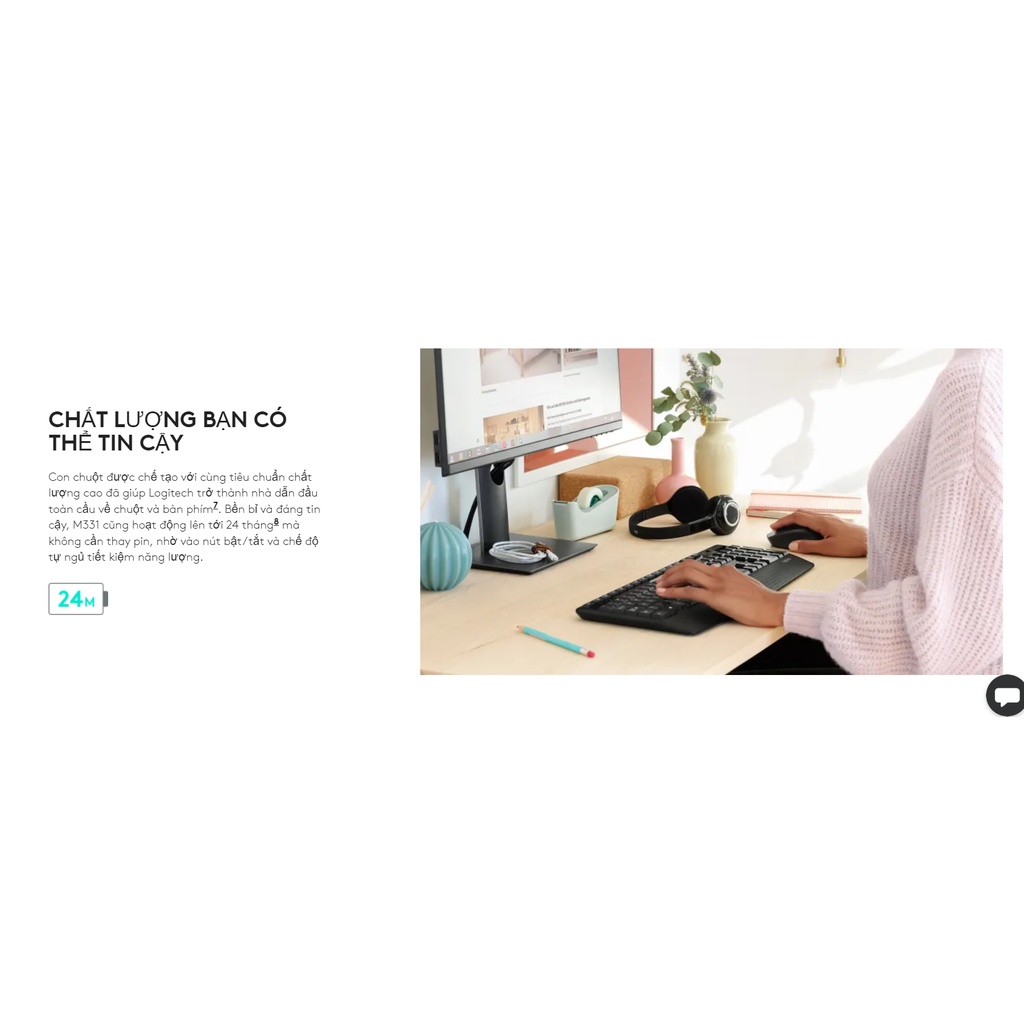 Combo Bàn phím chuột không dây Logitech K380 + Mouse Silent M331 - Mia Store