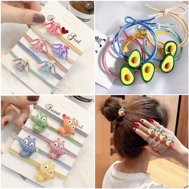 Set 5 Chun Buộc Tóc Nhiều Hình