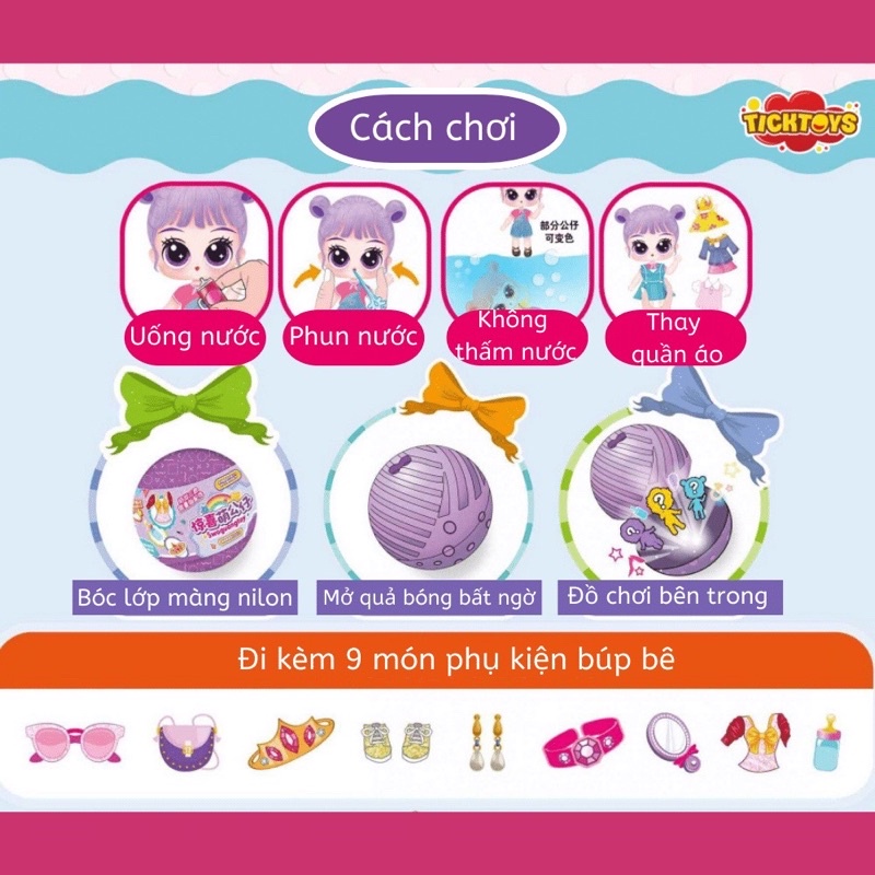 Đồ chơi trứng bất ngờ búp bê LOL kèm phụ kiện đáng yêu cho bé