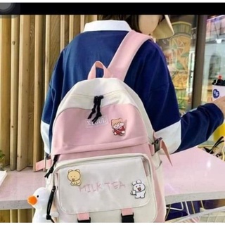 BALO MILKTEA IN STICKER VẢI BỐ