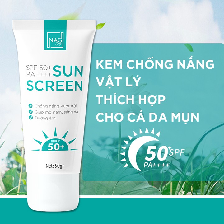 Kem chống nắng cho da dầu mụn toàn thân nam nữ SUNSCREEN  kem chống nắng vật lý chống nắng dưỡng da hiệu quả