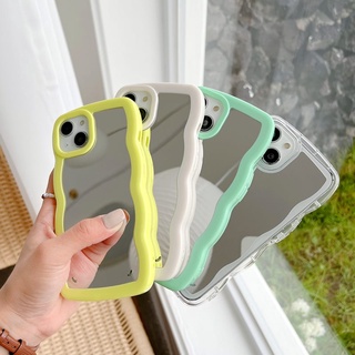 Ốp Điện Thoại Tráng Gương Viền Gợn Sóng Chống Sốc Sang Trọng Cho IPhone 13 12 Pro Max 11 X XR XS 7 8 Plus