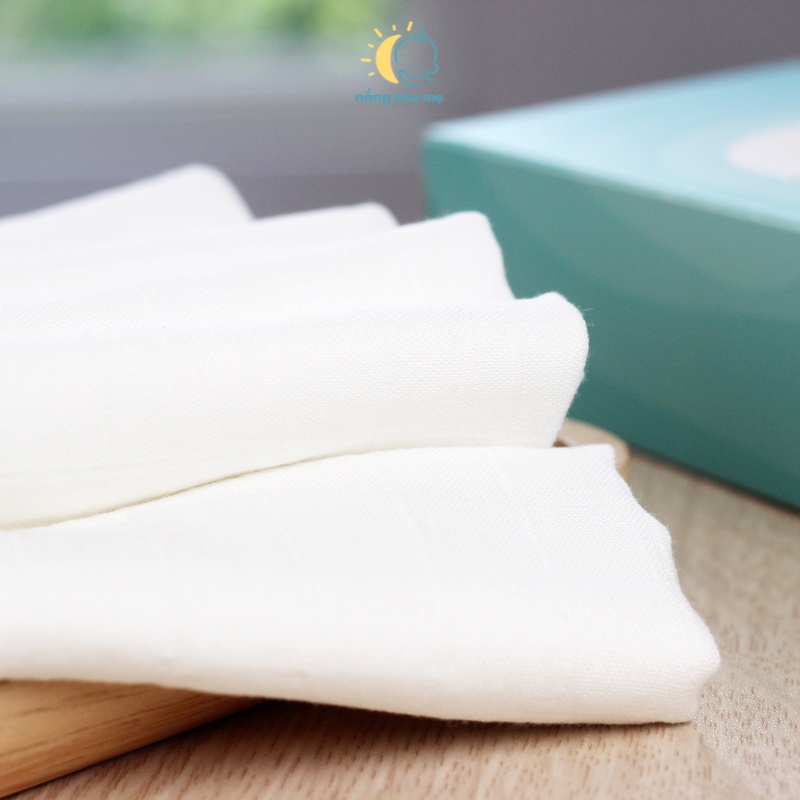 Khăn Sữa Sợi Tre Chính Hãng Mẹ Nắng thấm hút rất tốt, càng giặt càng mềm _KHANTRON
