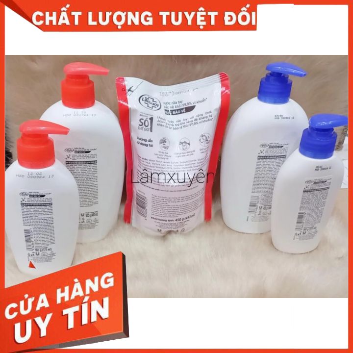 NƯỚC RỬA TAY LIFEBUOY TÚI 450G _ CHAI 500G _ CHAI 180G FREESHIP kháng khuẩn làm sạch da, bảo vệ sức khỏe vượt trội