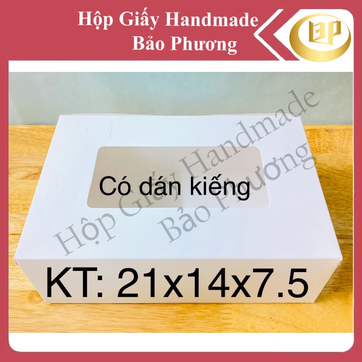 Hộp đựng bánh handmade 21x14x7.5cm set 10 hộp