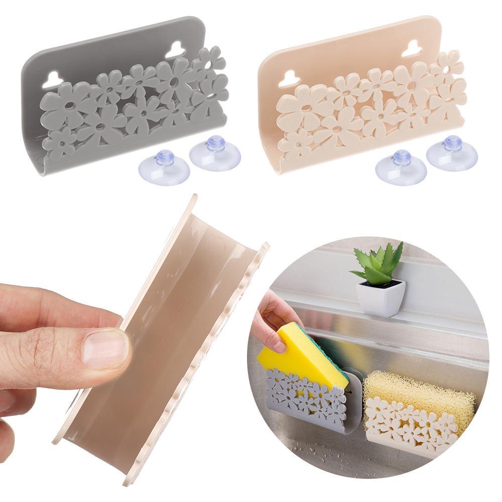 KUNHEV Giá Đỡ Bọt Biển Rửa Chén Gắn Bồn Rửa Nhà Bếp / Phòng Tắm Tiện