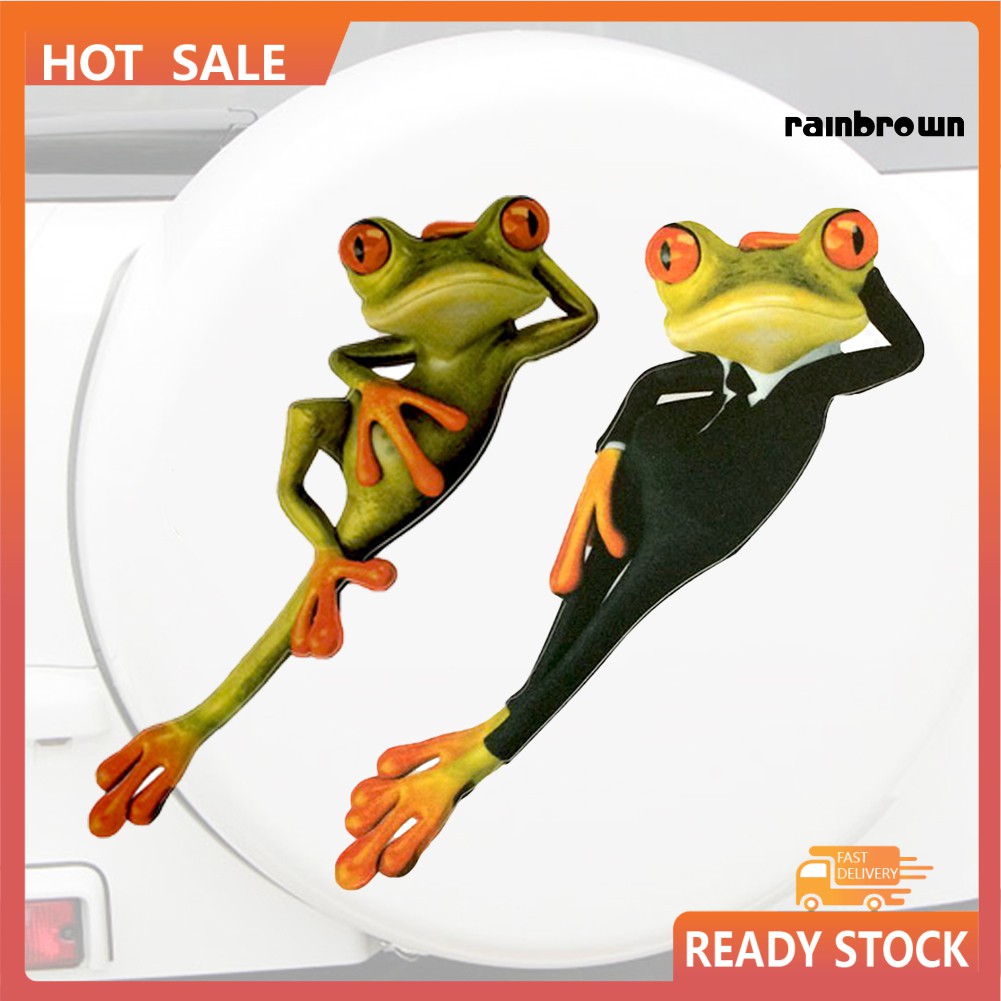 Hình Dán 3d Hình Chú Ếch Vui Nhộn Trang Trí Xe Hơi Chống Trầy Xước Và Chống Thấm Nước