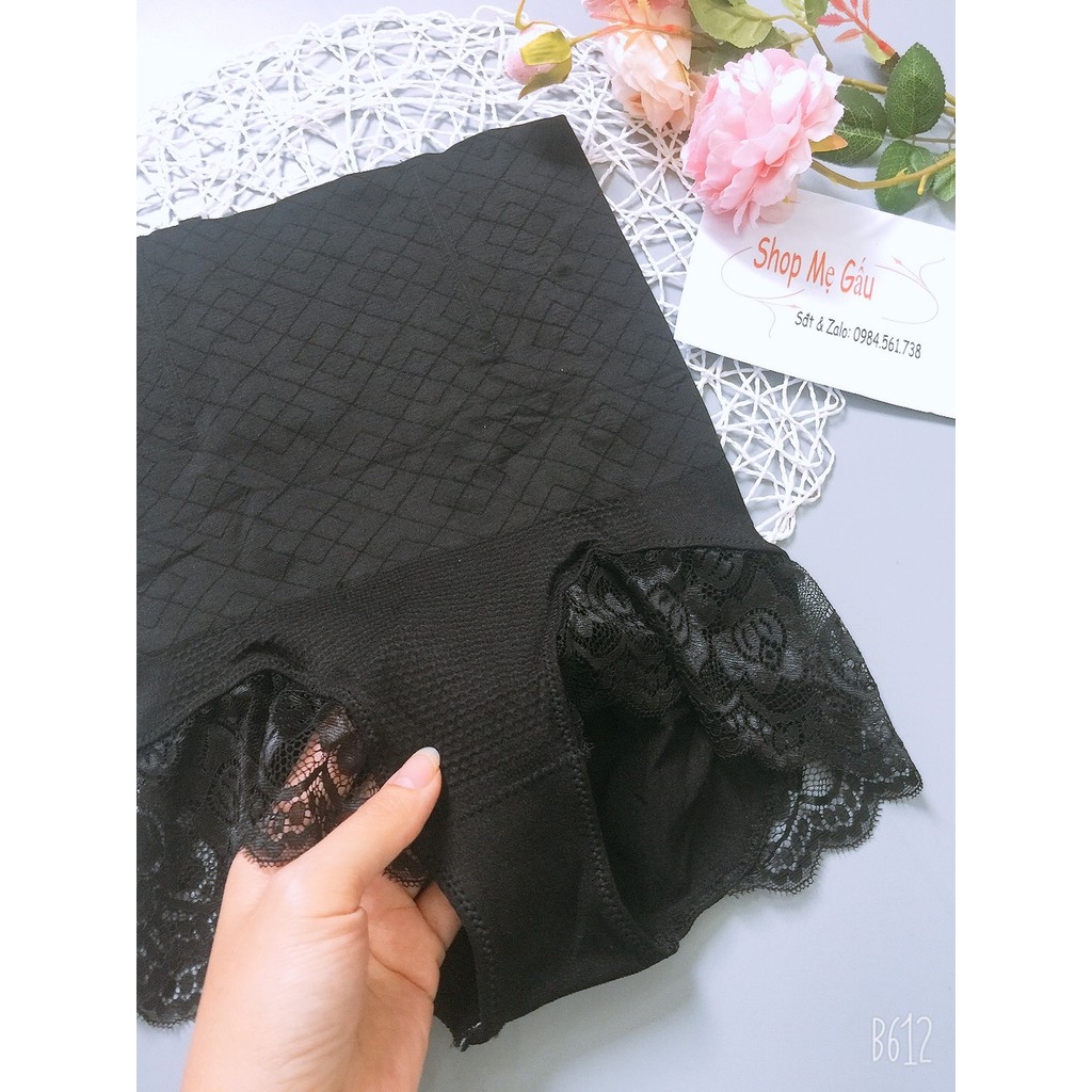 Quần gen nịt bụng viền ren định hình giảm eo,giảm mỡ có thanh chống cuộn_𝐐𝟐𝟓