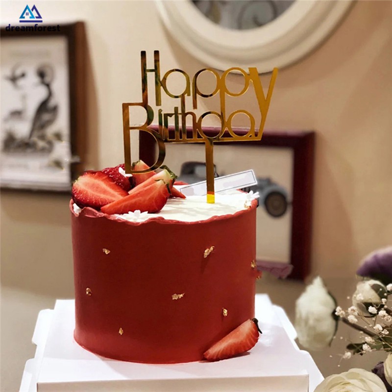 Chữ Happy Birthday Gắn Trang Trí Bánh Kem