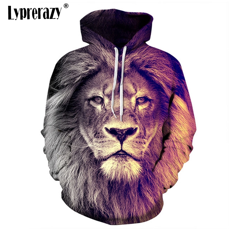Áo hoodie có in hình sư tử 3D độc đáo thời trang cao cấp cho nam / nữ
