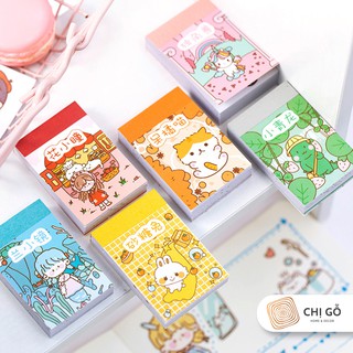 1 cuốn sticker mini Small Meatball nhãn dán dễ thương - Chị Gỗ