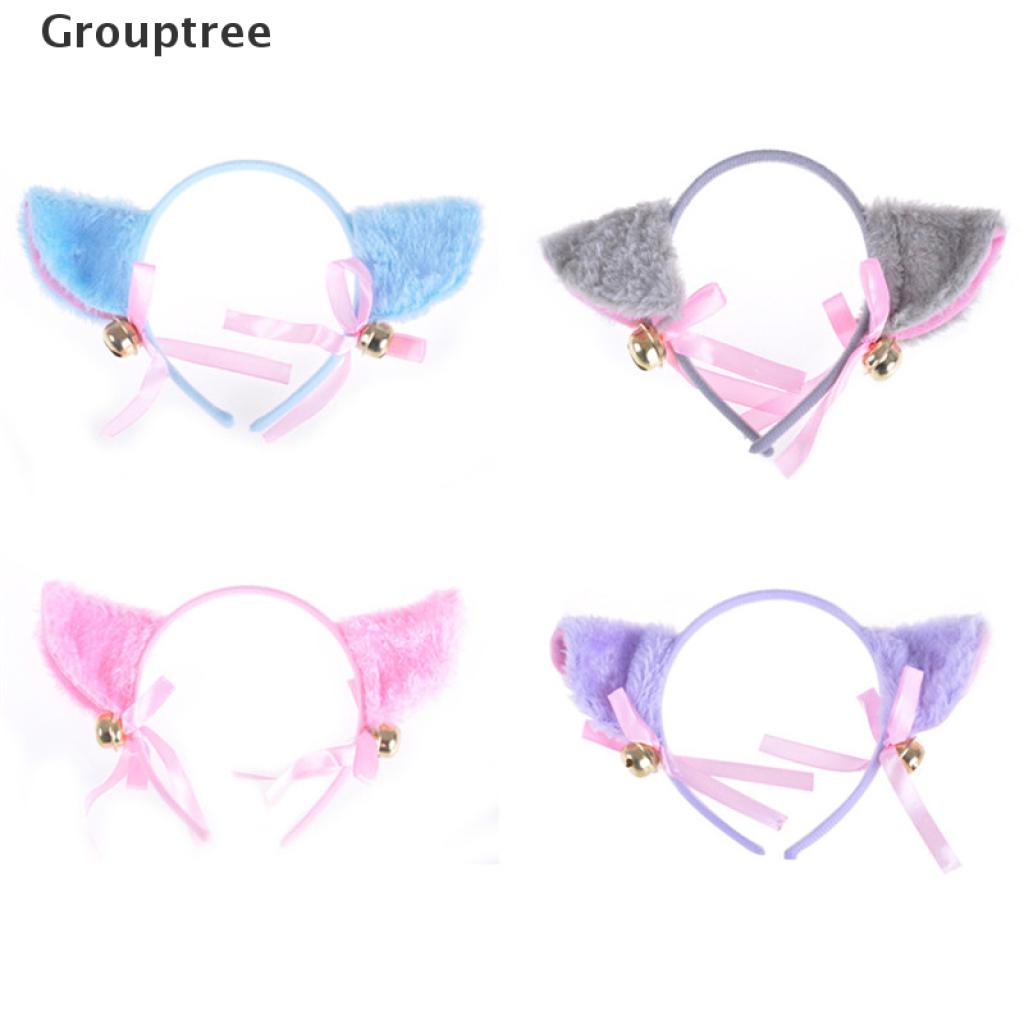 Cài tóc tai mèo gắn chuông hóa trang nhân vật anime dễ thương