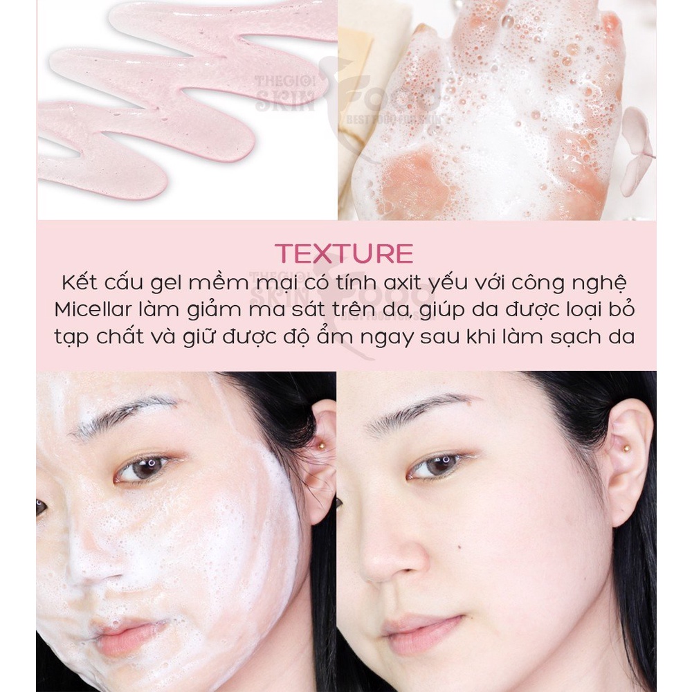 Sữa Rửa Mặt Dưỡng Ẩm, Sáng Da Chiết Xuất Hoa Anh Đào Innisfree Jeju Cherry Blossom Jam Cleanser 150ml