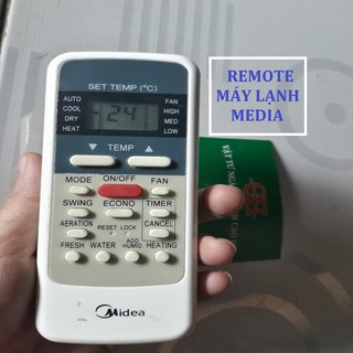 Remote điều hòa máy lạnh MEDIA - Remote máy lạnh Media