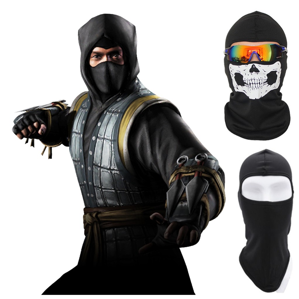 Mũ trùm đầu ninja đen trơn đầu lâu bán sỉ khăn đội lót mũ nón bảo hiểm chống bụi thấm mồ hôi xe đạp máy motor phượt