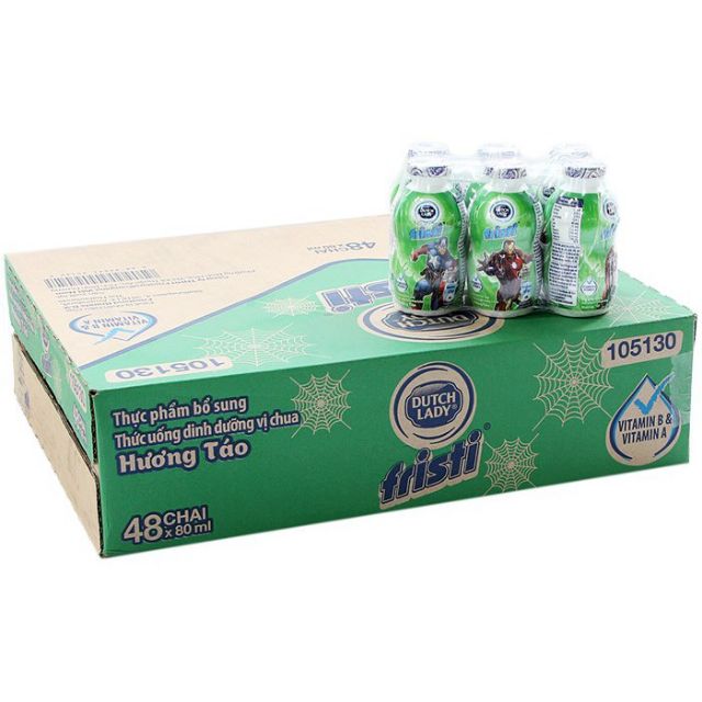 Thùng sữa FRISTI  48chai 80ml{cam/dâu/nho/táo}