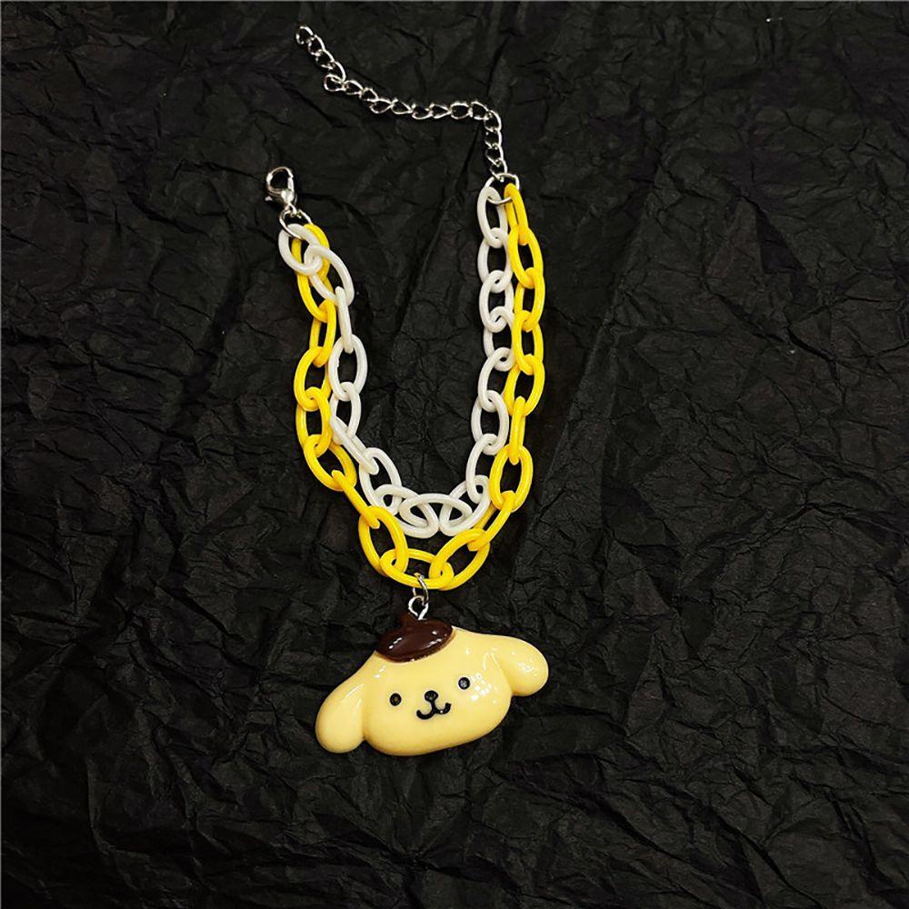 Vòng Tay Resin Màu Kẹo Ngọt Họa Tiết Hoạt Hình Phong Cách Harajuku Cho Nữ