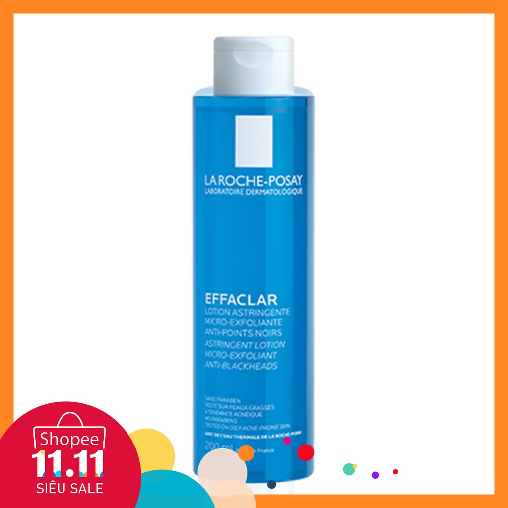 [SALE/CHÍNH HÃNG] Nước hoa hồng dành cho da dầu mụn Laroche posay effaclar 200ml