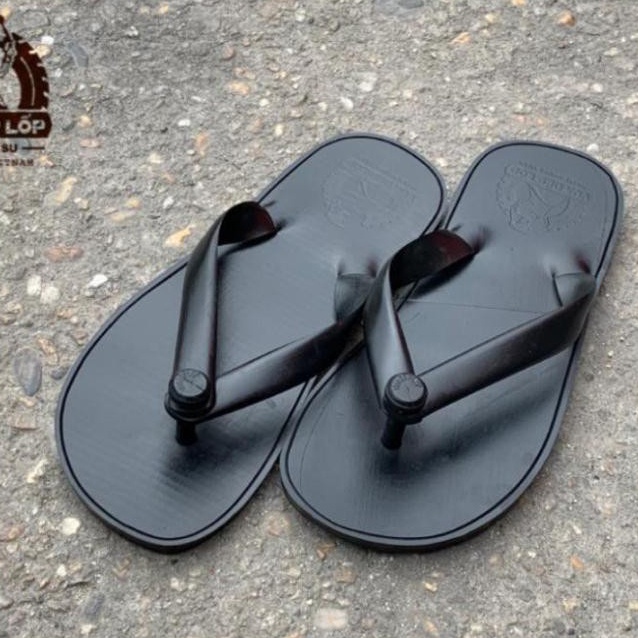 Dép cao su nam tông quai núm, dép lốp cao cấp nam nữ đế cao thương hiệu deplop_official