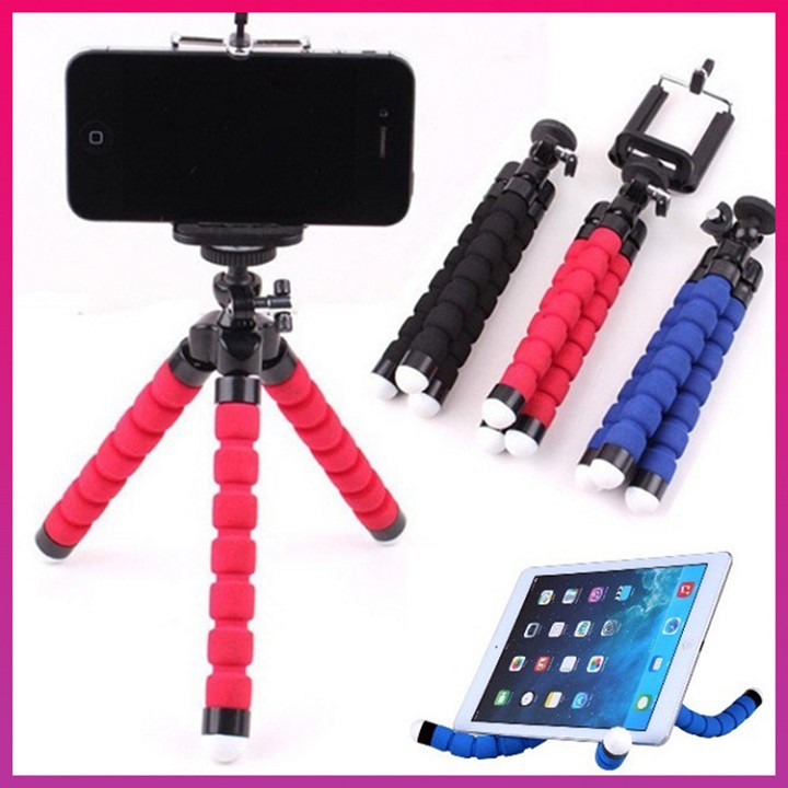 Tripod điện thoại 3 chân bạch tuộc, giá đỡ điện thoại chân bạch tuộc, kẹp điện thoại chân bạch tuộc mini Educase86