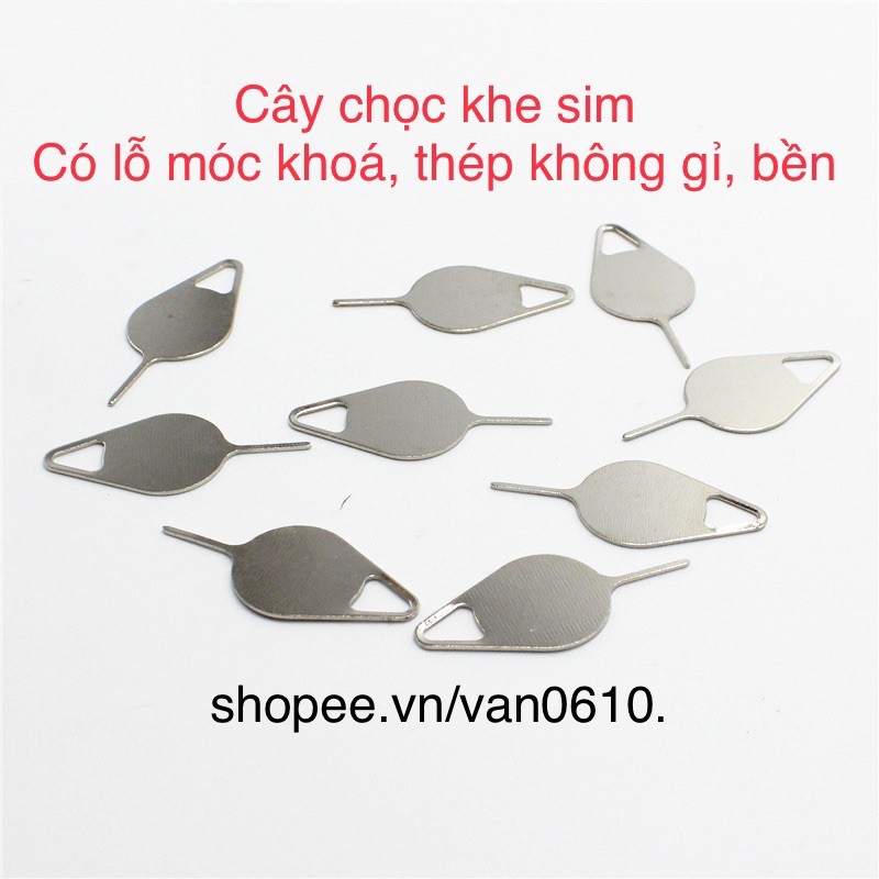 Dụng cụ lấy sim có lỗ móc khoá bằng thép không gỉ rất bền