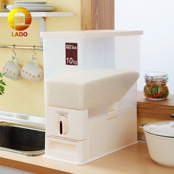 Thùng gạo thông minh tự động đong gạo 10kg - nhựa Tashuan cao cấp