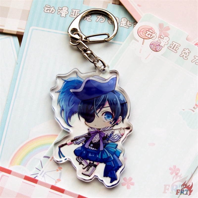 Móc chìa khóa có mặt trang trí hình nhân vật Kuroshitsuji trong phim Quản Gia Hắc Ám