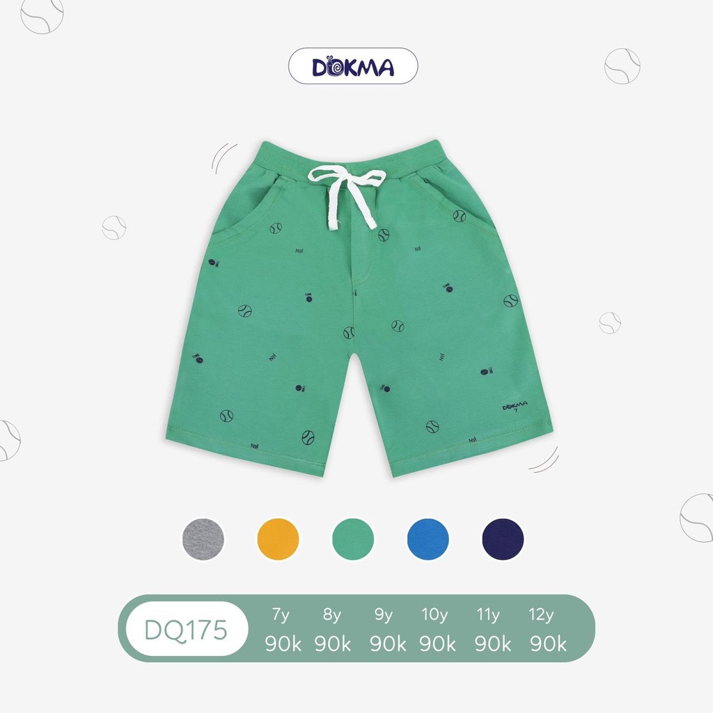 Quần đùi bé trai chất liệu cotton da cá hiệu Dokma size 7 - 12 tuổi Tiệm Nhà Sóc