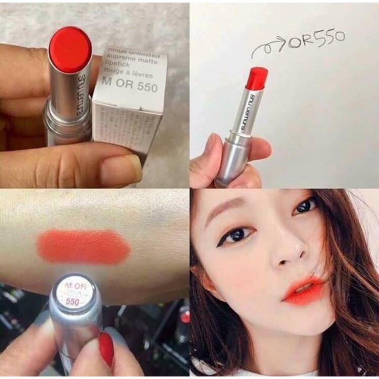 [Màu 550] Son thỏi Shu Uemura Rouge Unlimited Supreme Matte | BigBuy360 - bigbuy360.vn