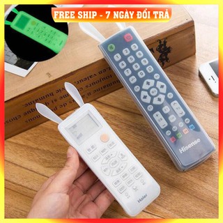 [Nhập Khẩu - Loại 1] Bộ 2 bọc điều khiển remote tivi máy lạnh bằng chất liệu nhựa silicon dẻo trong suốt