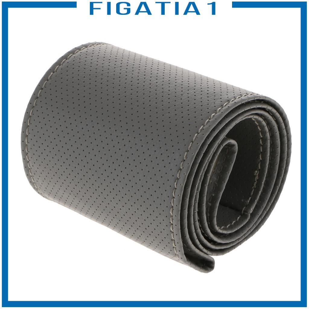 Vỏ Bọc Vô Lăng Xe Hơi Bằng Da Thật 15 inch Chống Trượt Thoáng Khí Không Mùi DIY