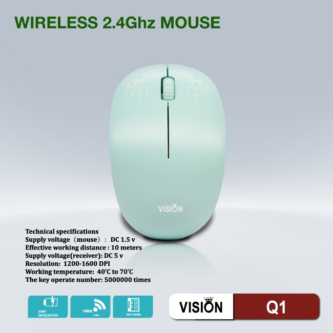 Chuột không dây VISION Q1 1000DPI | BigBuy360 - bigbuy360.vn