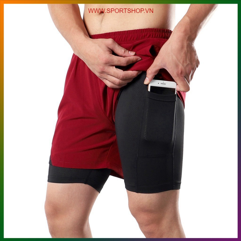 Quần chạy bộ nam ARSUXEO MS04, quần short thể thao 2 lớp (boxer) với thiết kế 4 túi siêu tiện lợi, màu sắc cực nổi bật | BigBuy360 - bigbuy360.vn