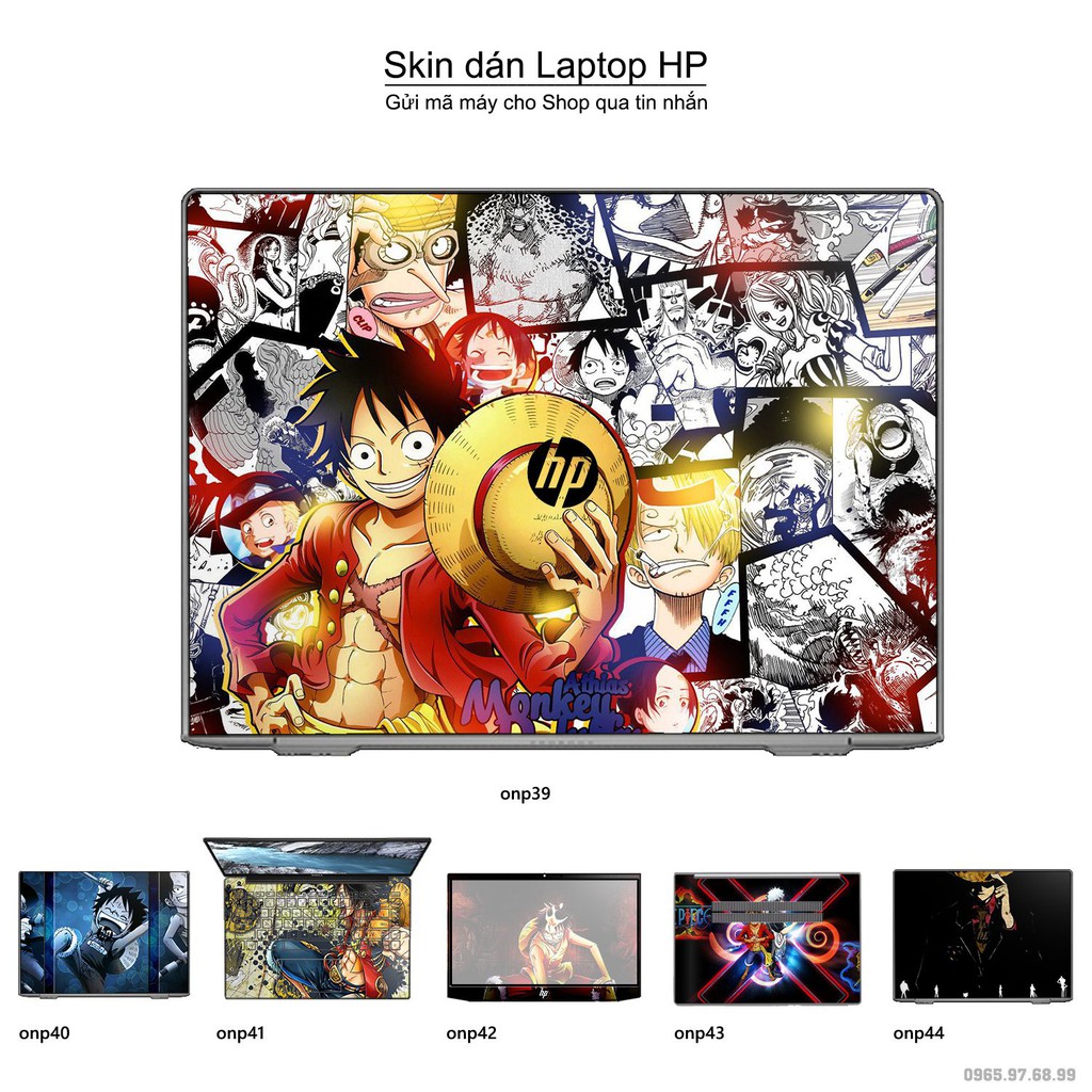 Skin dán Laptop HP in hình One Piece nhiều mẫu 24 (inbox mã máy cho Shop)