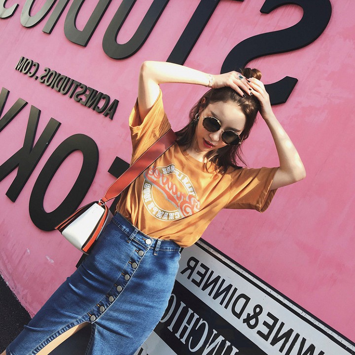 Chân Váy Jean Thời Trang Cúc Giữa Dài Qua Gối Đủ Size S Đến XL | BigBuy360 - bigbuy360.vn