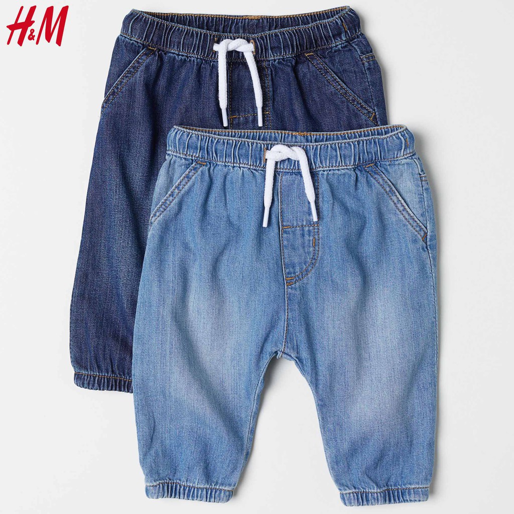 Set 2 quần denim H&M mỏng mềm size từ 4-12 tháng (có bán lẻ 1c)