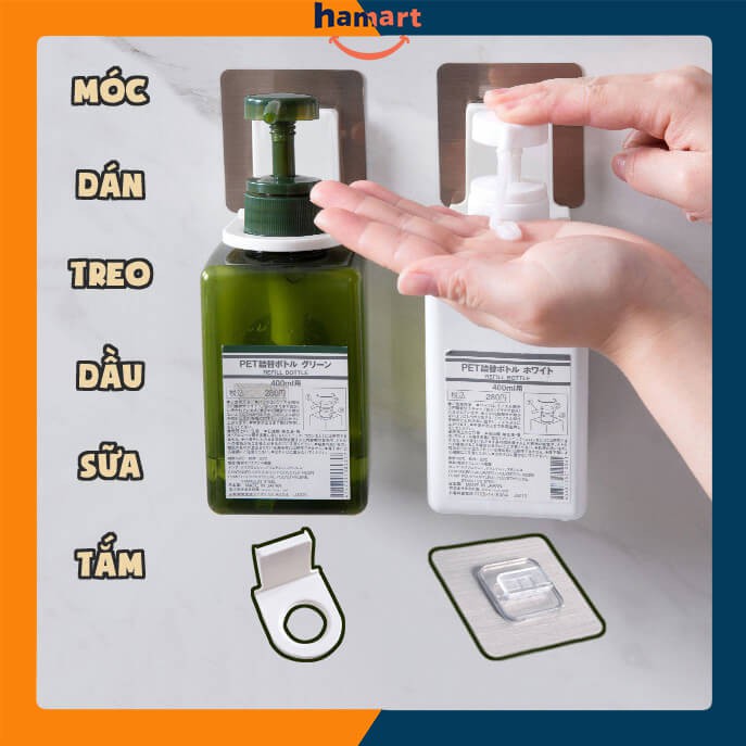 Móc Treo Dầu Gội Đầu Dán Tường Phụ Kiện Nhà Tắm Tắm Móc Treo Sữa Tắm Nước Rửa Tay Siêu Dính