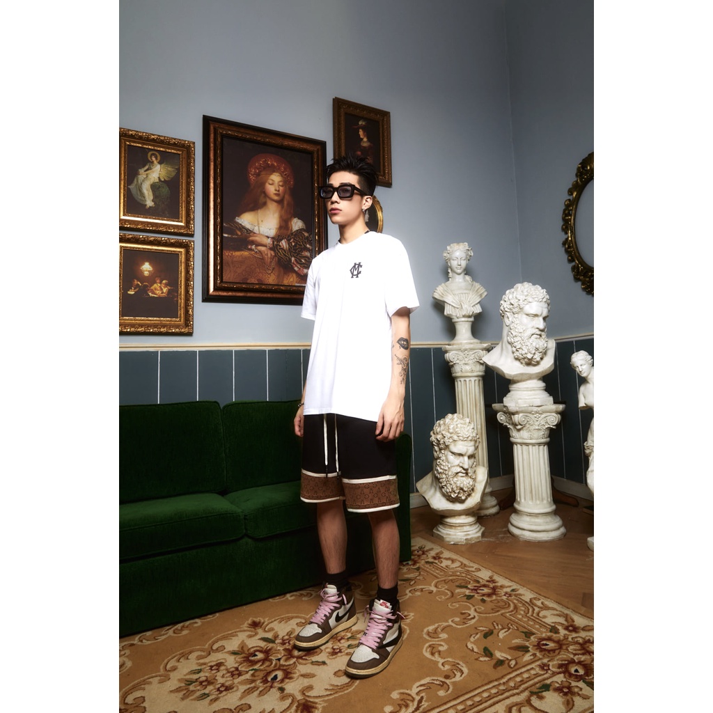 Áo unisex nam nữ MIKENCO INTERLOCKING vải cao cấp form cực đẹp Black & White
