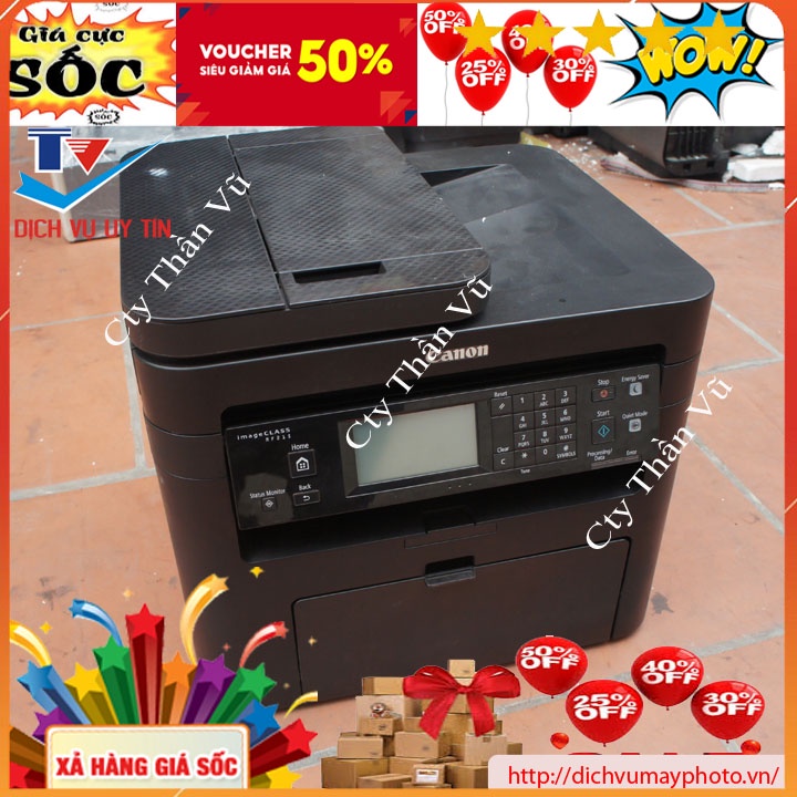 Máy in cũ đa năng canon MF 215 hàng like new đẹp máy bền đầy đủ tính năng in photocopy scan hàng có bảo hành